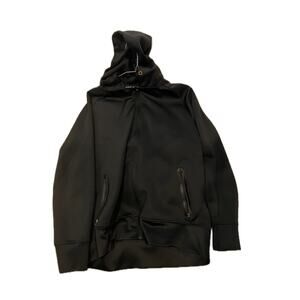 Members Only Sport Black Full Zip Up Hoodie Mens Large